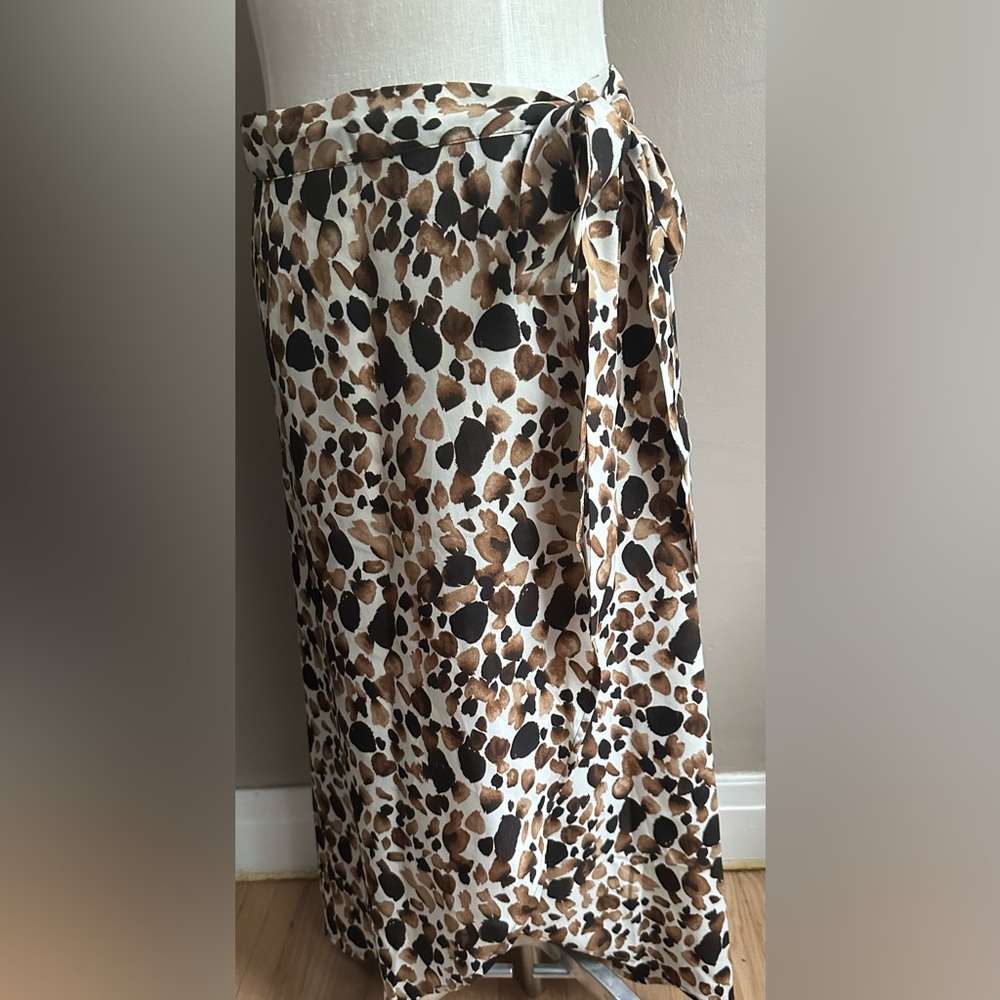 Wrap skirt (shades of brown pattern) Medium
